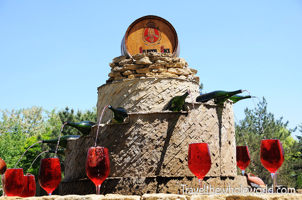 A wine fountain at the Milestii Mici winery in Moldova Stock Photo - Alamy